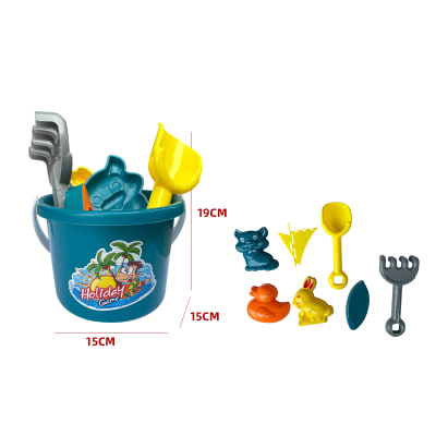 BALDE DE PLAYA CON ACCESORIOS Y MOLDES 15X15X19CM1