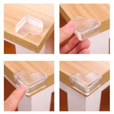 PROTECTOR ESQUINERO TRANSPARENTE DE SILICONA 4X4X2CM 4PCS | 12 UNID1