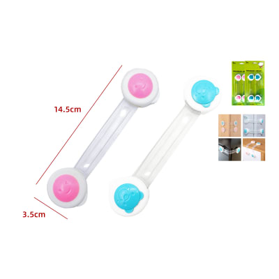 SEGURO PARA PUERTAS Y CAJONES 14.5X3.5CM | 12 UNID1