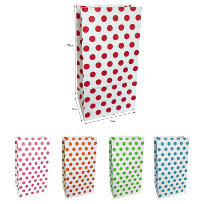 BOLSA DE REGALO DISEÑO PUNTOS  24X13X8CM | 12 UNID1