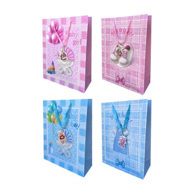 BOLSA DE REGALO ZAPATOS/COCHE BEBE 18X8.5X24CM | 12 UNID1