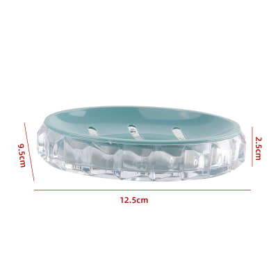 JABONERA TRANSPARENTE CELESTE 12.5X9.5X2.5CM 1