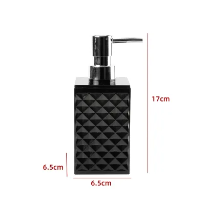 DISPENSADOR DE JABÓN TRANSPARENTE NEGRO 17x6.5x6.5cm1