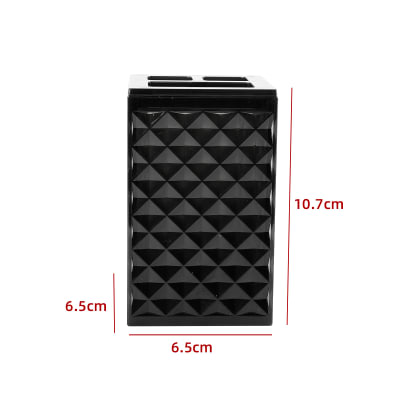 PORTA CEPILLO DE DIENTE TRANSPARENTE NEGRO 10.7X6.5X6.5CM1