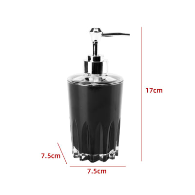 DISPENSADOR DE JABON NEGRO 17X7.5X7.5CM1