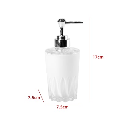 DISPENSADOR DE JABÓN BLANCO 17X7.5X7.5CM1