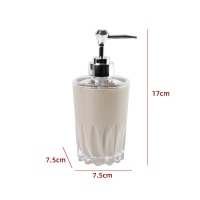 DISPENSADOR DE JABON BEIGE 17X7.5X7.5CM 1