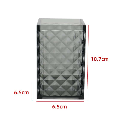 VASO DE BAÑO TRANSPARENTE GRIS 10.5X6.5X6.5CM1