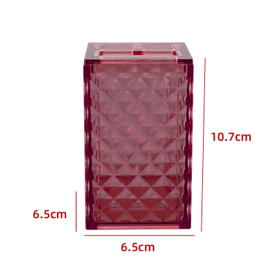 PORTACEPILLO DE DIENTES TRANSPARENTE BURDEO 10.7X6.5X6.5CM1