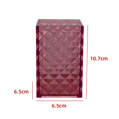 VASO DE BAÑO TRANSPARENTE BURDEO 10.5X6.5X6.5CM1