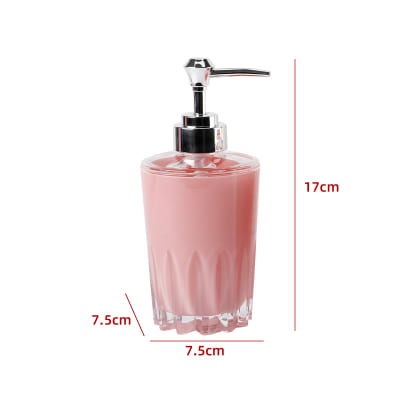 DISPENSADOR DE JABÓN ROSADO 17X7.5X7.5CM1