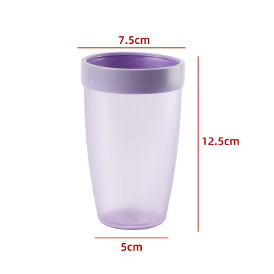 VASO DE BAÑO TRANSPARENTE 12X7.5X7.5CM 1