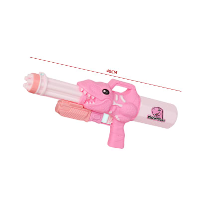 Pistola Agua Infantil Dinosaurio Rosa T-Rex Juguete Verano1