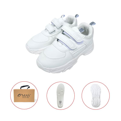 ZAPATILLA ESCOLAR BLANCO UNISEX INFANTIL TALLAS 26 A 301