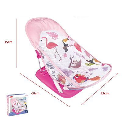 SILLA DE BAÑO PARA BEBE ANIMALES ROSADOS 60X33X35CM1