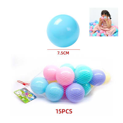 PELOTAS PLASTICAS PARA NIÑOS COLORES PASTELES 7.5CM 15PCS1