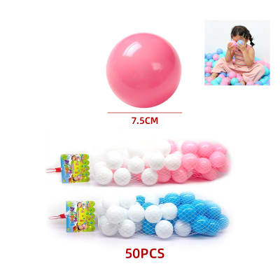 PELOTAS PLASTICAS PARA NIÑOS ROSADO Y AZUL 7.5CM 50PCS1