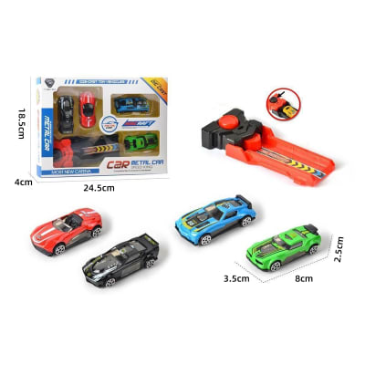 SET DE 4 AUTOS ALEACION CON DISPARADOR 1