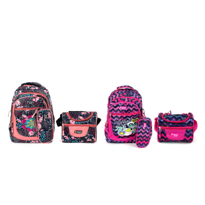 MOCHILA CON LONCHERA Y ESTUCHE NIÑA CON DISEÑO 1