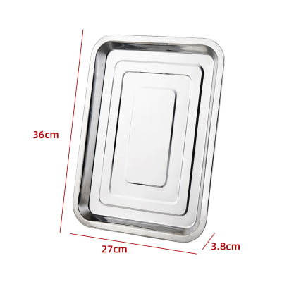 FUENTE RECTANGULAR ACERO INOXIDABLE 36x27x3.8 cms1