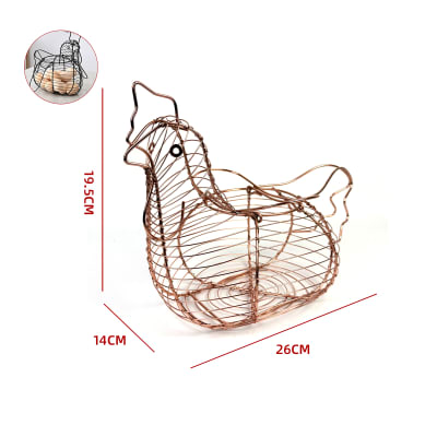 Canasto Huevos Gallina Cobre Cocina1