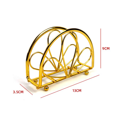 Servilletero Mesa Corazón Metal Dorado1