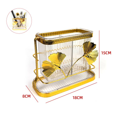 Organizador Cubiertos Metal Dorado 18x8x15cm1