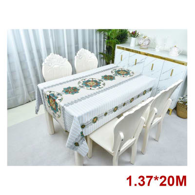 Mantel Pvc Impermeable Blanco Mandala 1.37×20 M1