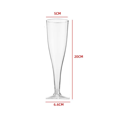 COPA DE PLASTICO TRANSPARENTE ESPUMANTE 5X6.6X19.9CM1