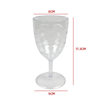 COPA PLASTICO VINO TRANSPARENTE 9X8X17.3CM1