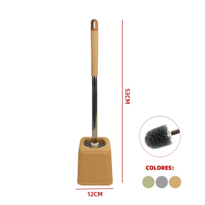 ESCOBILLA CEPILLO LIMPIADOR PARA INODORO CON BASE 12×53 CM1