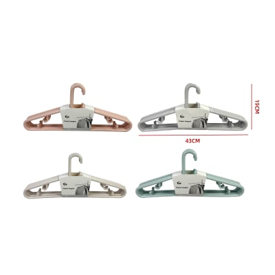 SET 5 PCS COLGADORES COLORES SURTIDO ROPA 43X19CM1