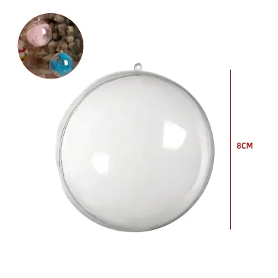 ESFERA PLASTICA COLGANTE TRANSPARENTE 8 CM1