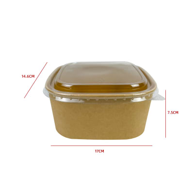 Contenedor Envase Kraft Desechabler 1400 Ml1