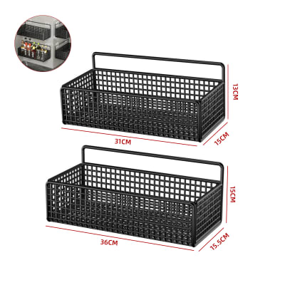 SET 2 UNIDADES CANASTILLAS METÁLICAS COCINA1