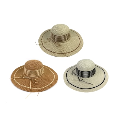 Sombrero Verano Playa Tejido Con Cinta 56–58 cm | Diseños Surtidos1