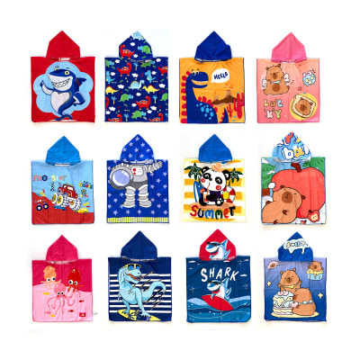 TOALLA CAPUCHA INFANTIL SECADO RÁPIDO 60×120 CM DISEÑOS SURTIDOS1