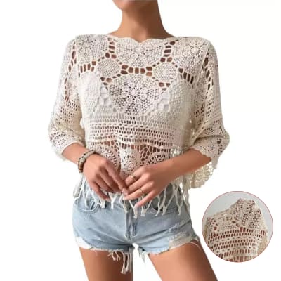 TOP BORDADO MUJER DISEÑO CROCHET TALLA ÚNICA1