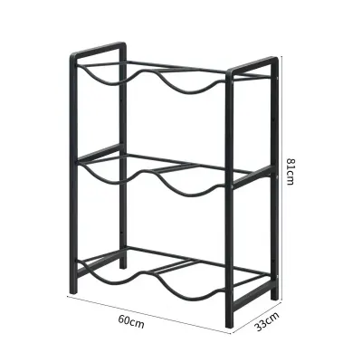 RACK ORGANIZADOR DOBLE PARA BIDONES DE AGUA 3 NIVELES 60×33×81CM1