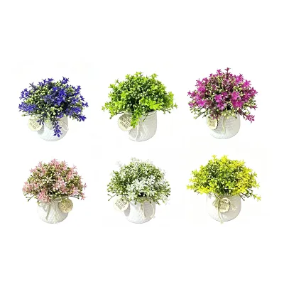 MACETA DECORATIVA CON PLANTA ARTIFICIAL 20*7CM1