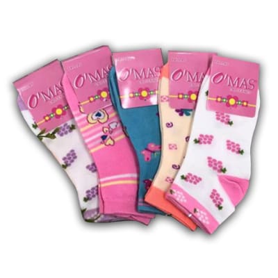 CALCETINES DE NIÑA CORTE TOBILLO TALLA 4 | 12 UNID1