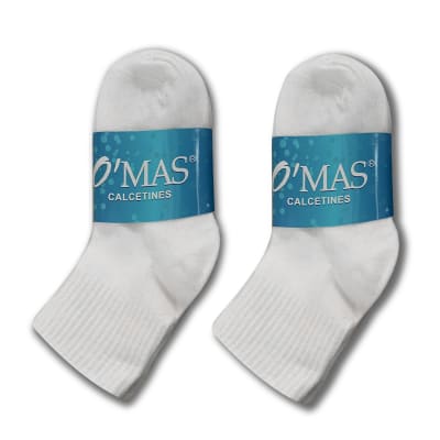 CALCETÍN DE NIÑO TOBILLO BLANCO TALLA 2-4-6 | 12 UNI1