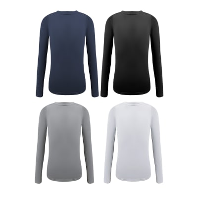 CAMISETA DE NIÑO CON POLAR COLOR LISO  | 12 UNID1