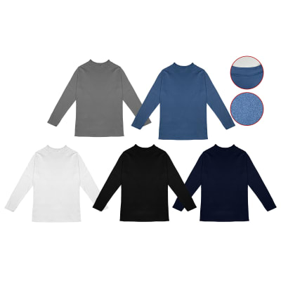 CAMISETA DE HOMBRE CON POLAR LISO CUELLO BEATLE | 12 UNID1