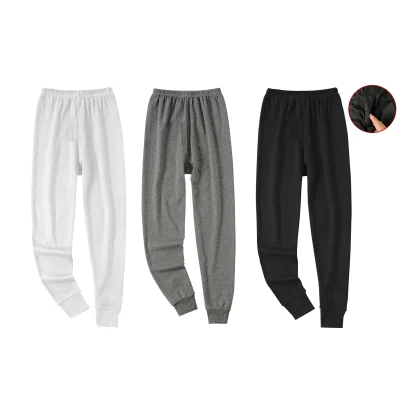 CALZONCILLO LARGO HOMBRE DE ALGODON BLANCO,GRIS Y NEGRO M/L1