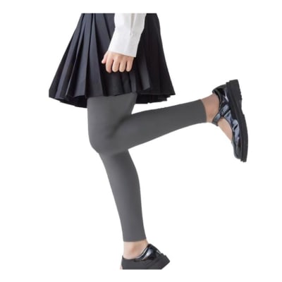 CALZA DE NIÑA ESCOLAR CON POLAR COLOR GRIS | 12 UNID1