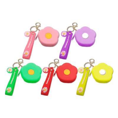 LLAVERO CHAUCHERA FLORES COLOR LISO | 12 UNID1