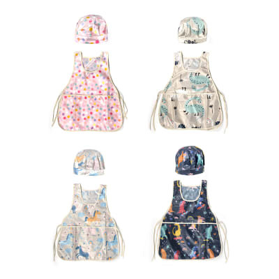 DELANTAL Y GORRO INFANTIL OREJERAS GORROS CON DISEÑO1