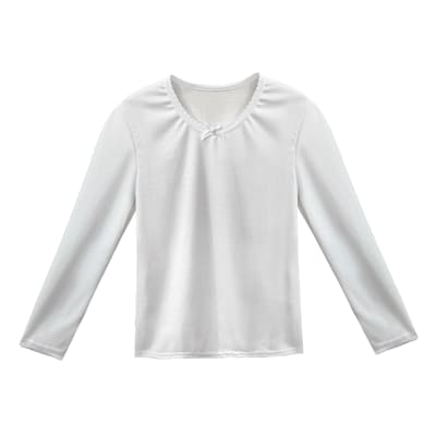 CAMISETA NIÑA DE ALGODON BLANCO CUELLO REDONDA1