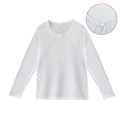 CAMISETA MUJER DE ALGODON BLANCO CUELLO REDONDA M-L/XL-XXL1